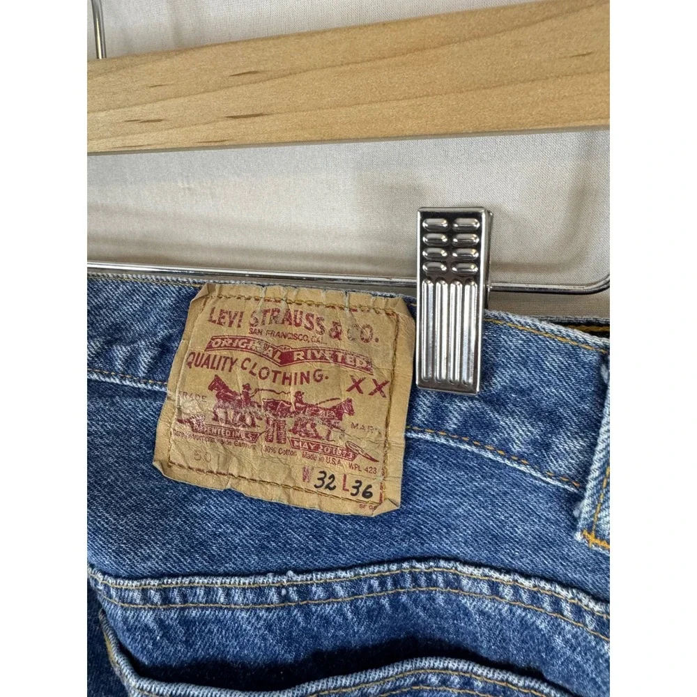 Levis 501‎ Mens Vintage Straight Leg Denim Jeans Blue Made in USA 32x36